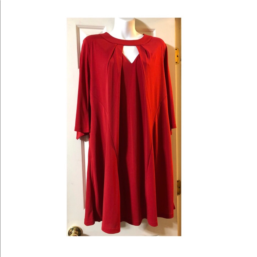Cato Red Swing Dress with pockets, Size M